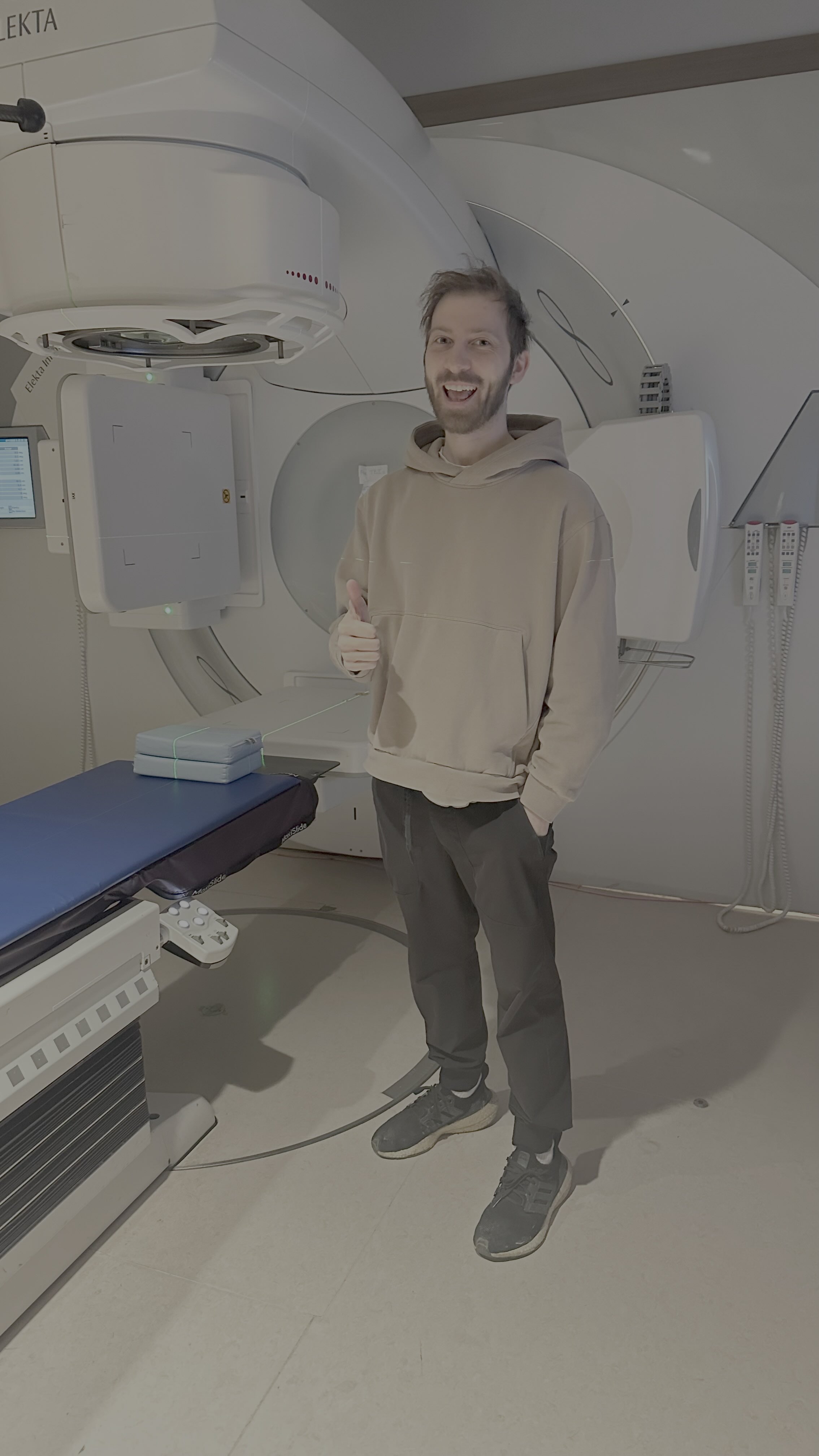 During radiation treatment